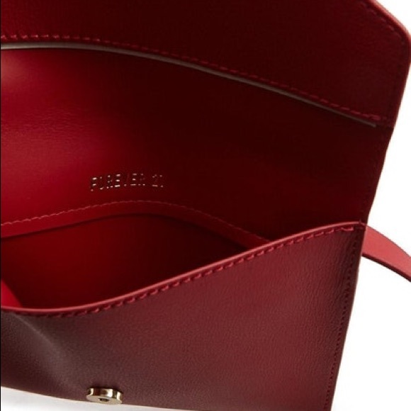 NWT Forever 21 Red Faux Leather Envelope Belt Bag - Picture 5 of 6